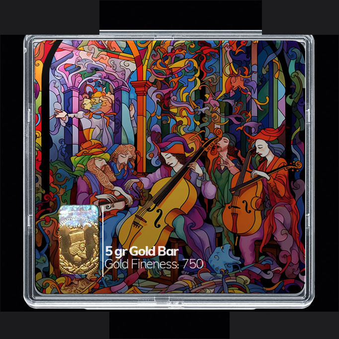 شمش طلا 18 عیار مدوپد مدل ویولن کد SG10866