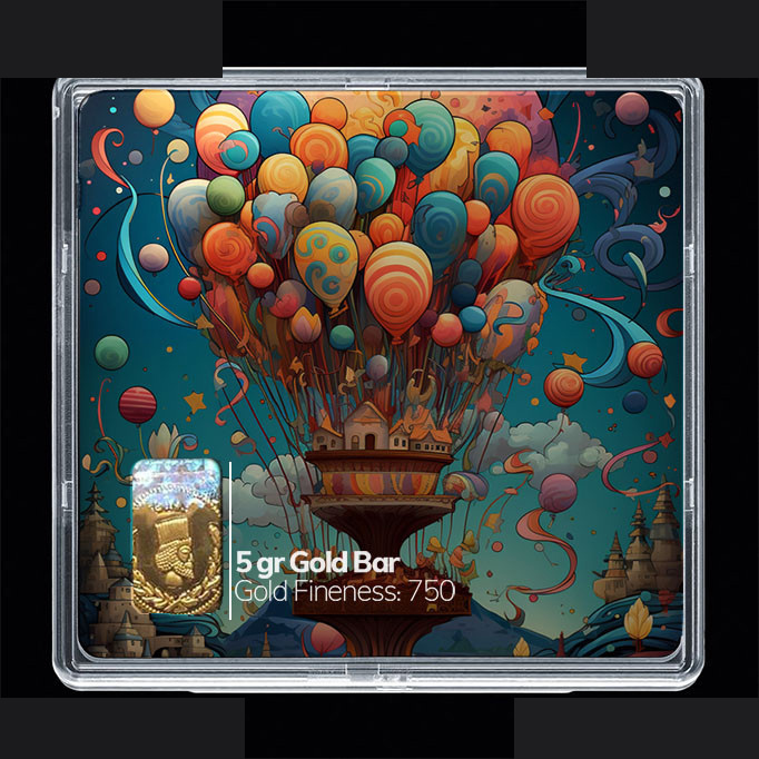 شمش طلا 18 عیار مدوپد مدل بادکنک کد SG10868