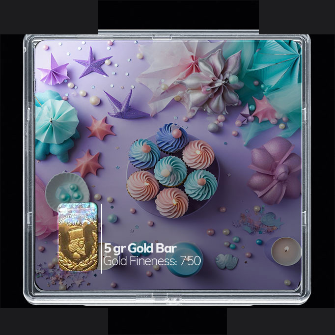 شمش طلا 18 عیار مدوپد مدل شیرینی کد SG10884