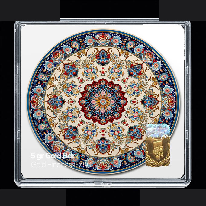 شمش طلا 18 عیار مدوپد مدل نوروز و سال نو کد SG11645