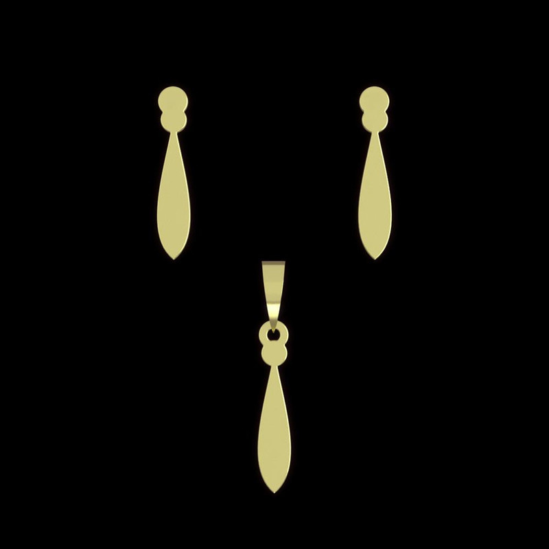 نیم ست طلا 18 عیار زنانه مدوپد مدل اشک کد NA12540