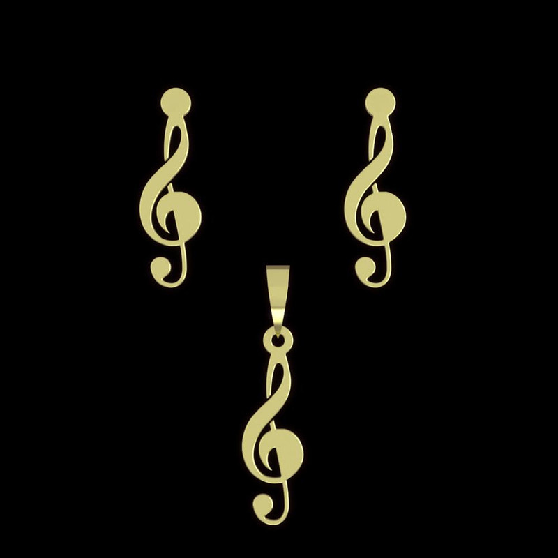 نیم ست طلا 18 عیار زنانه مدوپد مدل نت کد NA14546