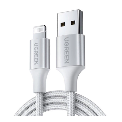 کابل لایتنینگ به USB یوگرین US199 مدل 60163 طول 2 متر کابل لایتنینگ به USB یوگرین US199 مدل 60163 طول 2 متر