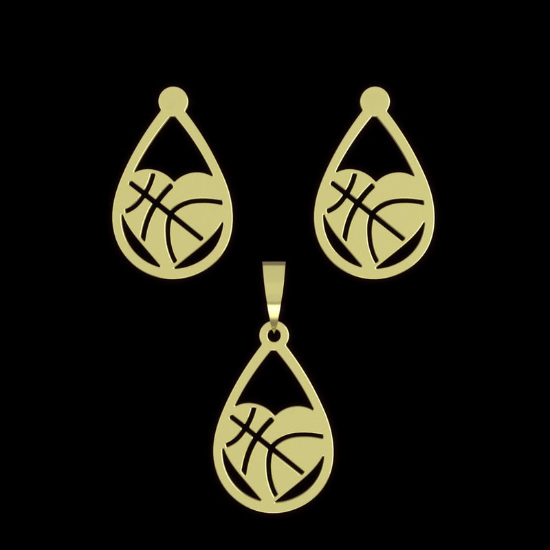 نیم ست طلا 18 عیار زنانه مدوپد مدل قلب کد NA11251