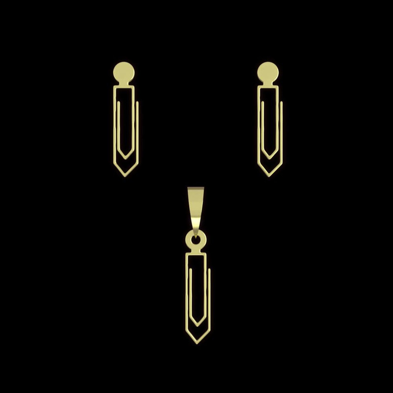 نیم ست طلا 18 عیار زنانه مدوپد مدل کلیپس کد NA11502