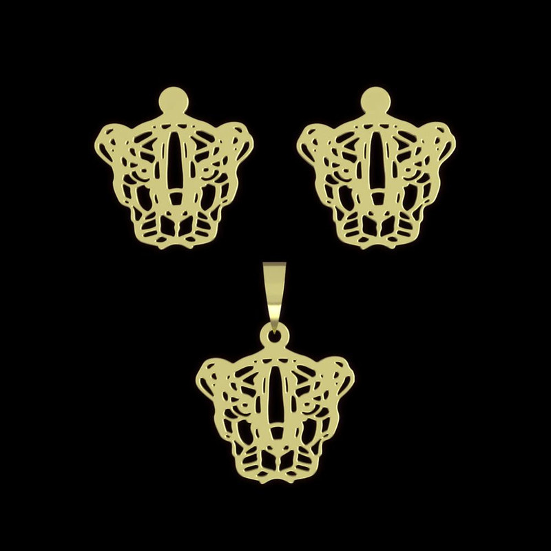 نیم ست طلا 18 عیار زنانه مدوپد مدل ببر کد NA11681