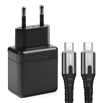 شارژر دیواری هیسکا مدل H-119GAN توان 35 وات به همراه کابل USB-C  شارژر دیواری هیسکا مدل H-119GAN توان 35 وات به همراه کابل USB-C