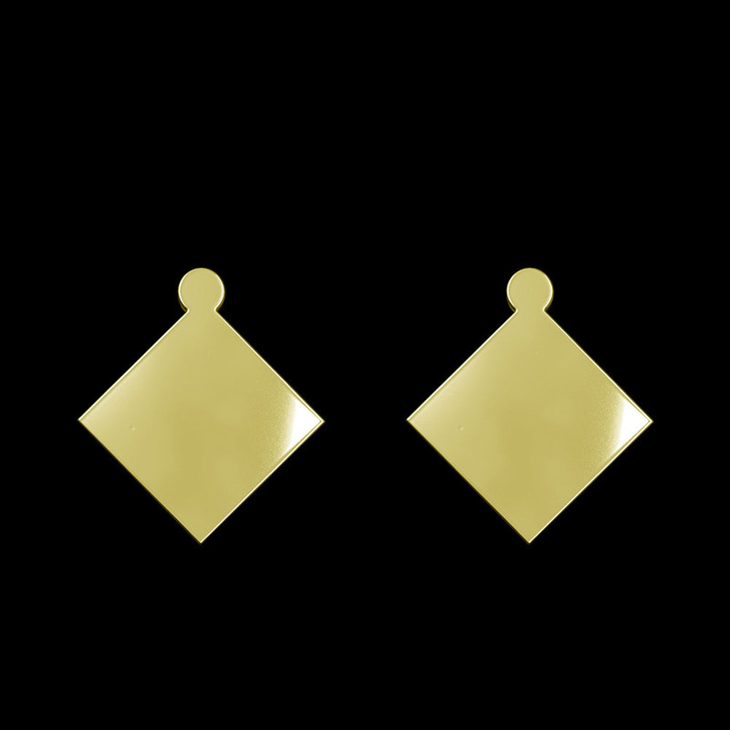 گوشواره طلا 18 عیار زنانه مدوپد مدل اسلیمی کد GA1-10336