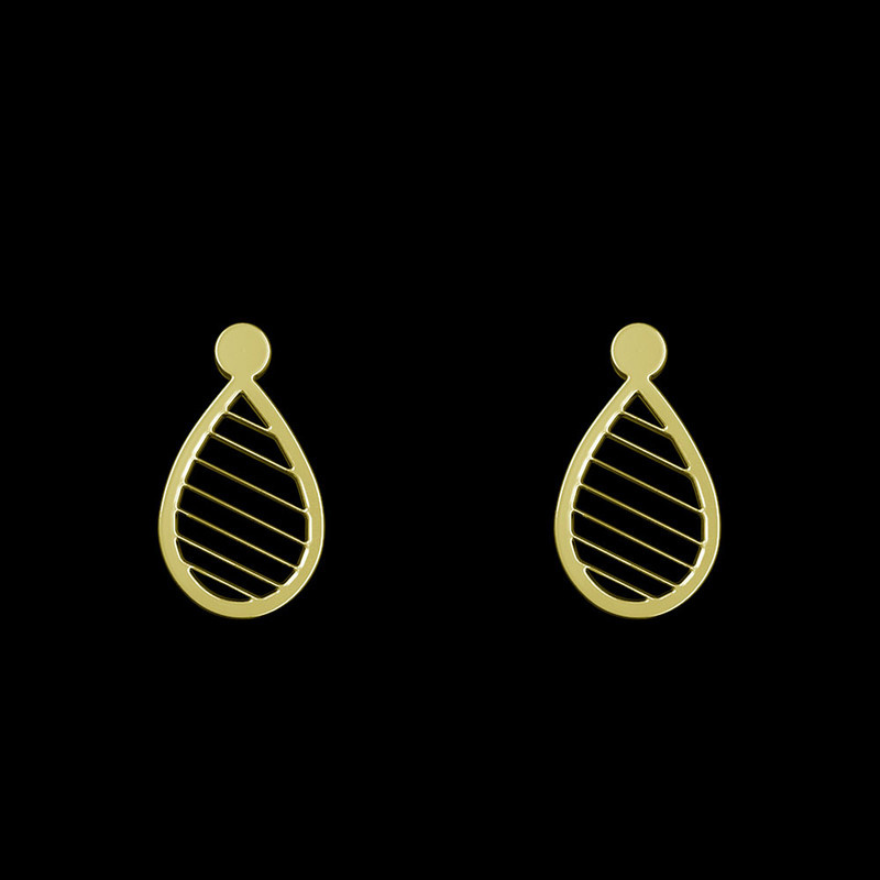 گوشواره طلا 18 عیار زنانه مدوپد مدل اشک کد GA1-10472