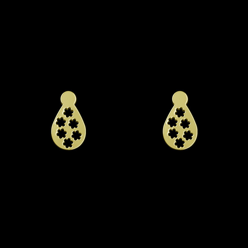 گوشواره طلا 18 عیار زنانه مدوپد مدل اشک کد GA1-10567