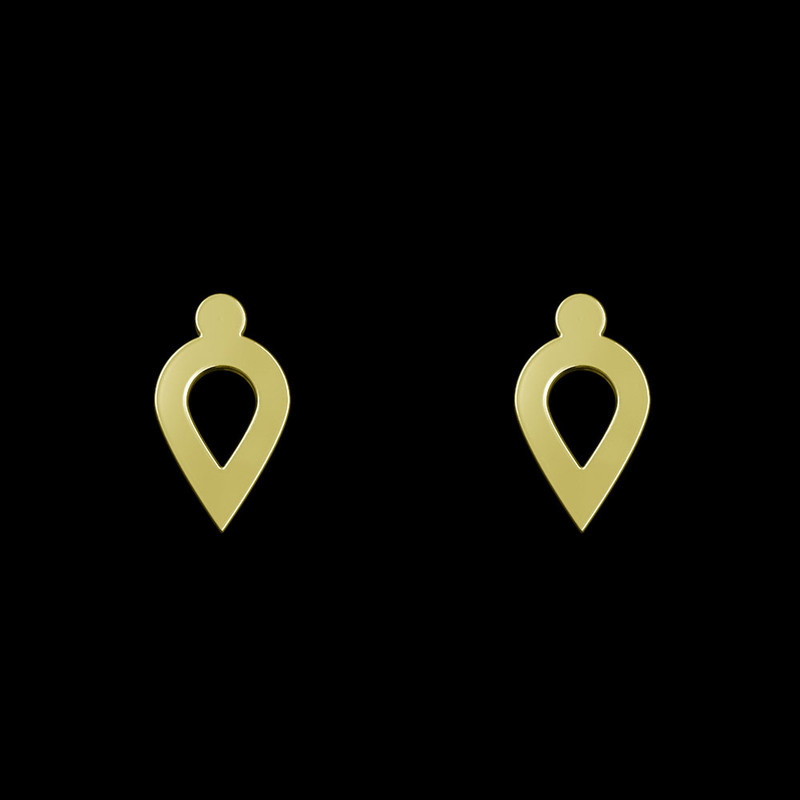 گوشواره طلا 18 عیار زنانه مدوپد مدل اشک کد GA1-10621