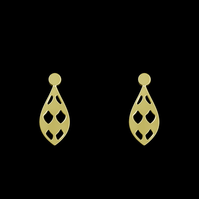 گوشواره طلا 18 عیار زنانه مدوپد مدل اشک کد GA1-10847