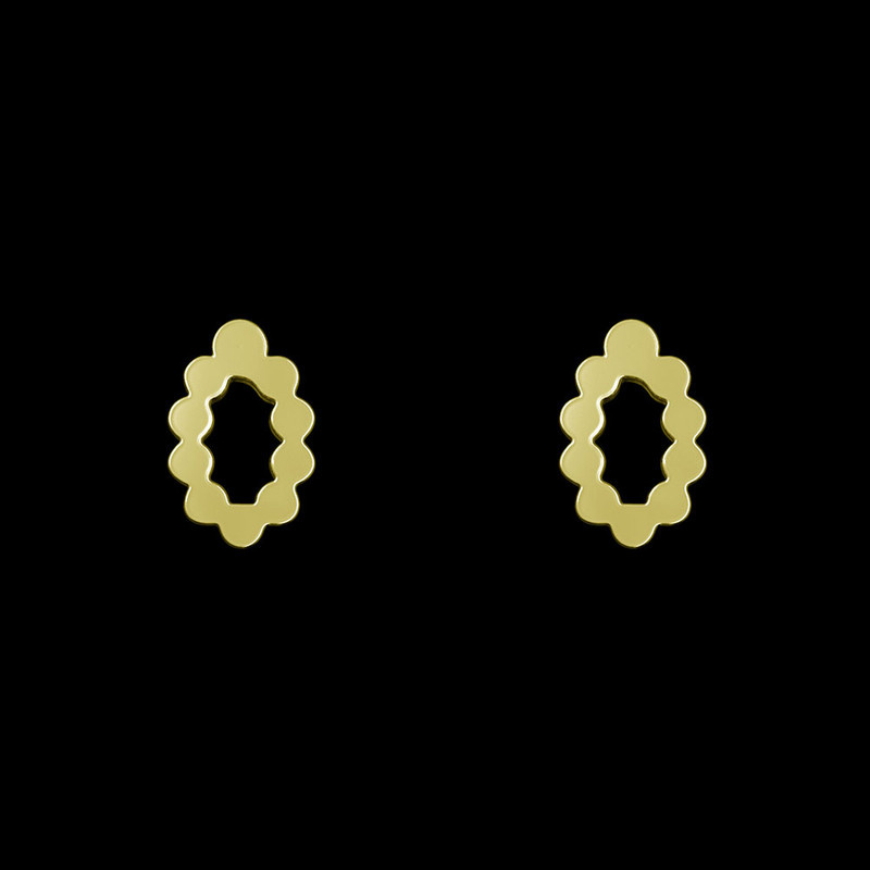 گوشواره طلا 18 عیار زنانه مدوپد مدل گل کد GA1-10882