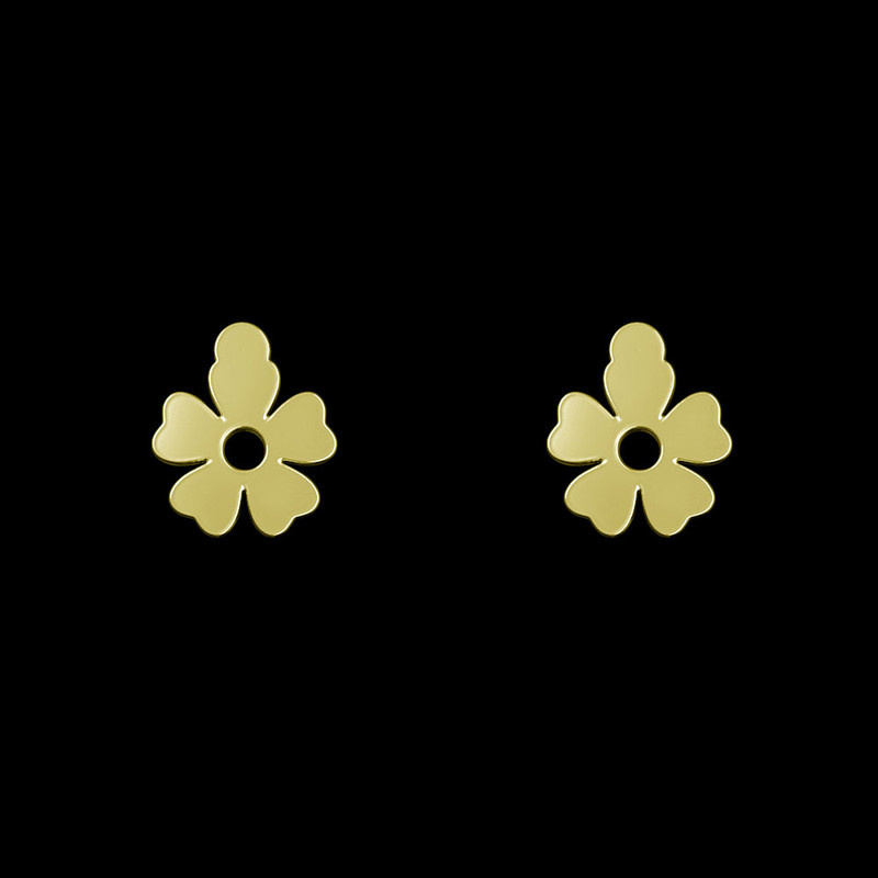 گوشواره طلا 18 عیار زنانه مدوپد مدل گل کد GA1-10931