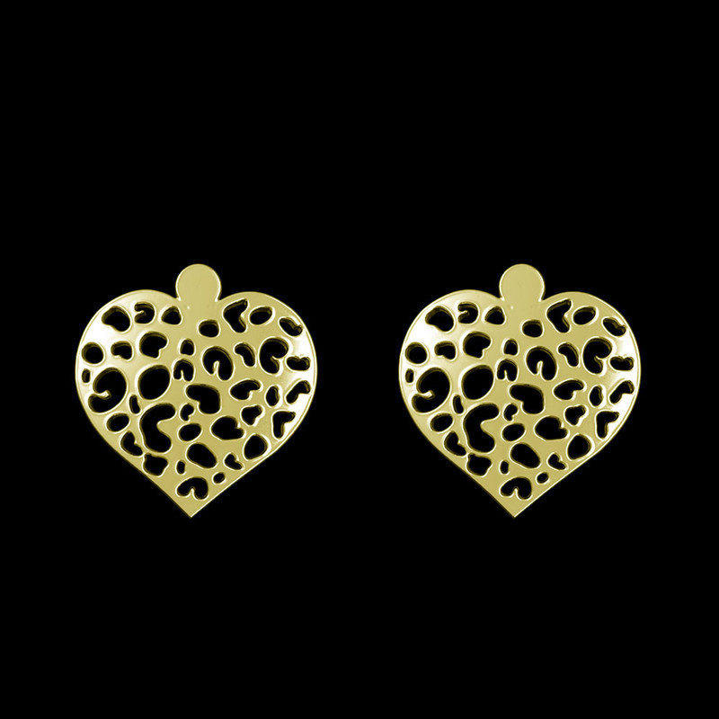 گوشواره طلا 18 عیار زنانه مدوپد مدل قلب کد GA1-10952