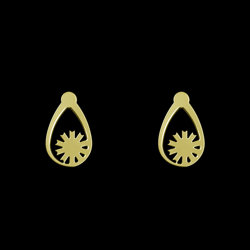 گوشواره طلا 18 عیار زنانه مدوپد مدل اشک کد GA1-11020