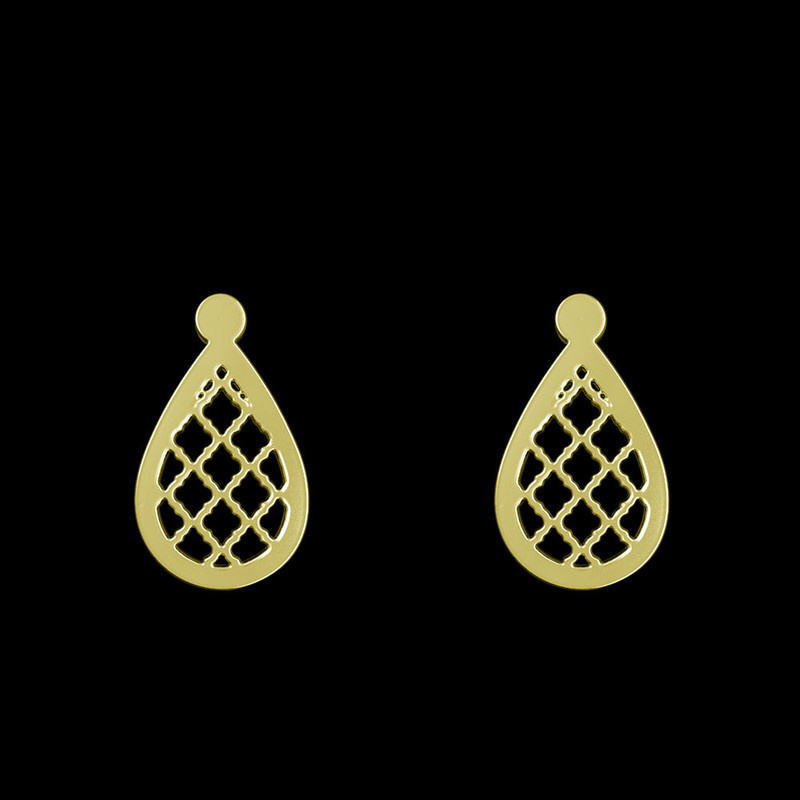 گوشواره طلا 18 عیار زنانه مدوپد مدل برگ کد GA1-11157