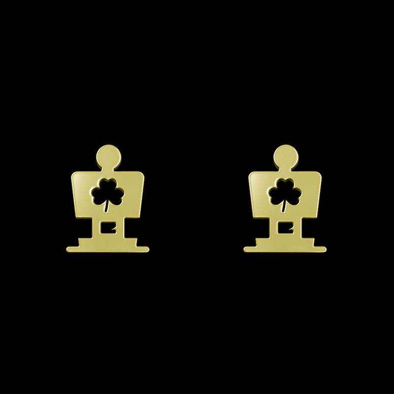 گوشواره طلا 18 عیار زنانه مدوپد مدل برگ کد GA1-11187