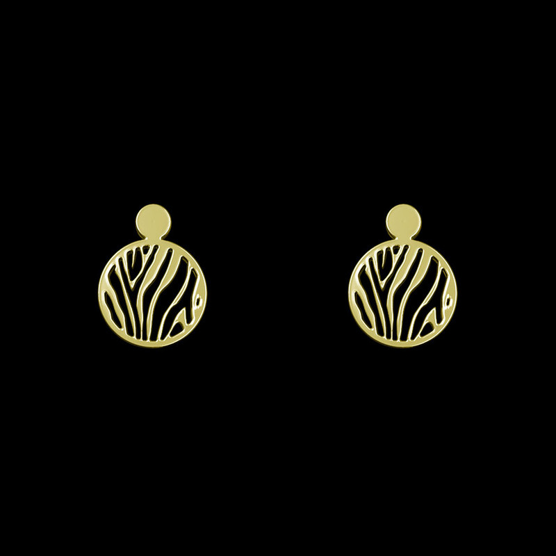 گوشواره طلا 18 عیار زنانه مدوپد مدل دایره کد GA1-11207