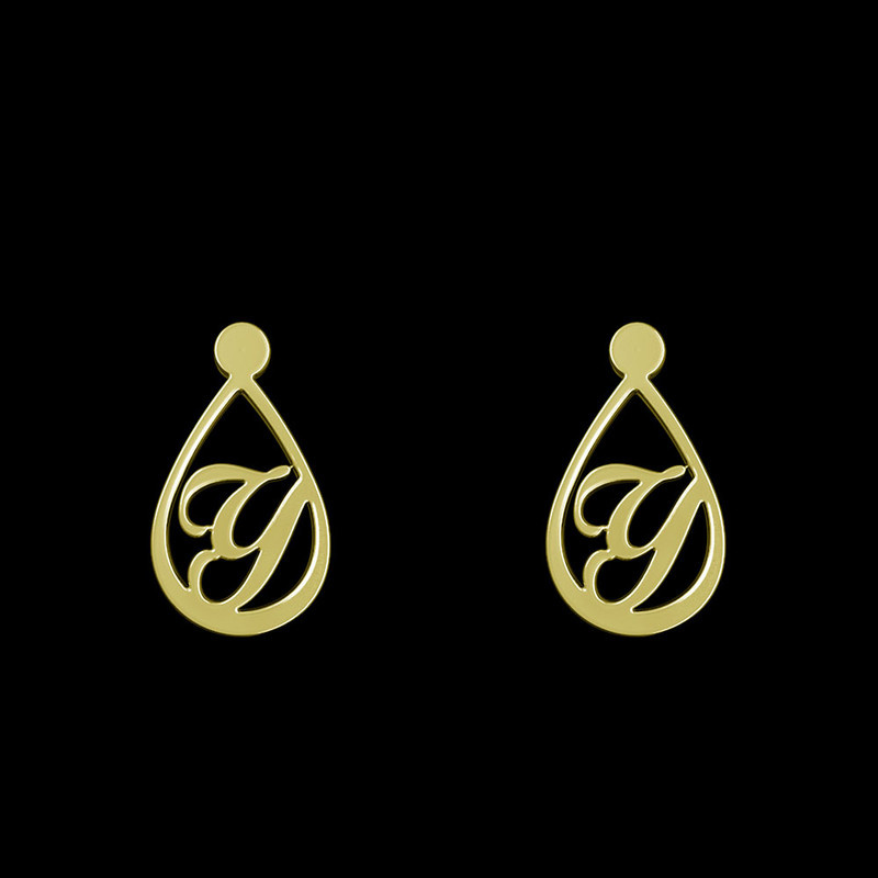 گوشواره طلا 18 عیار زنانه مدوپد مدل حرف y کد GA1-11248