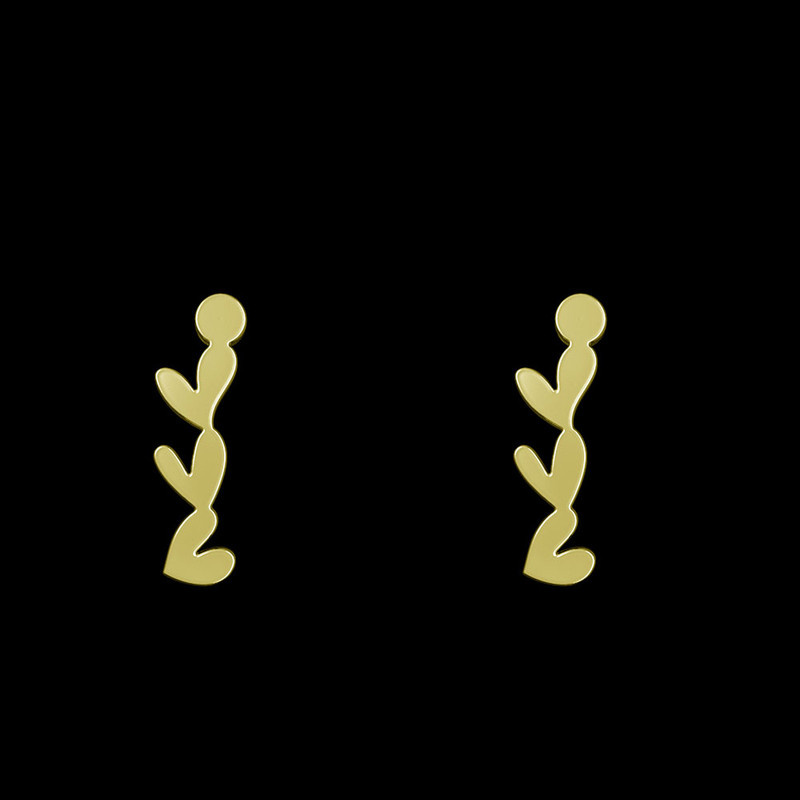 گوشواره طلا 18 عیار زنانه مدوپد مدل قلب کد GA1-11257