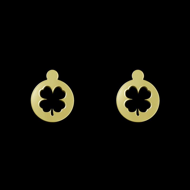 گوشواره طلا 18 عیار زنانه مدوپد مدل برگ کد GA1-11271