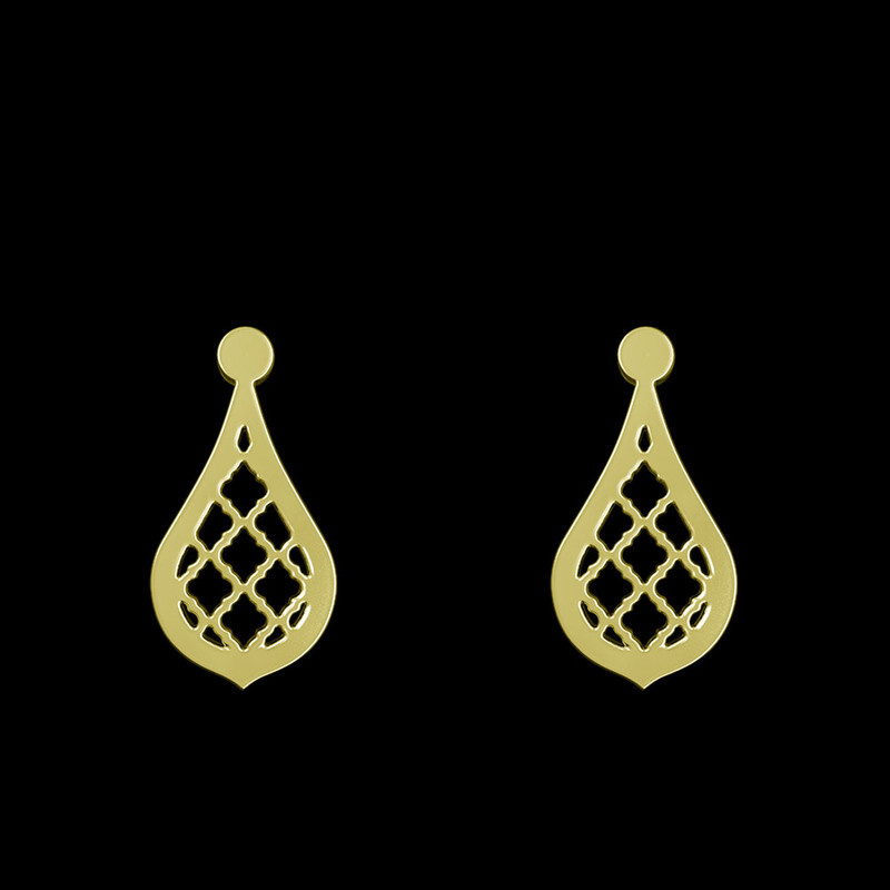 گوشواره طلا 18 عیار زنانه مدوپد مدل اشک کد GA1-11319