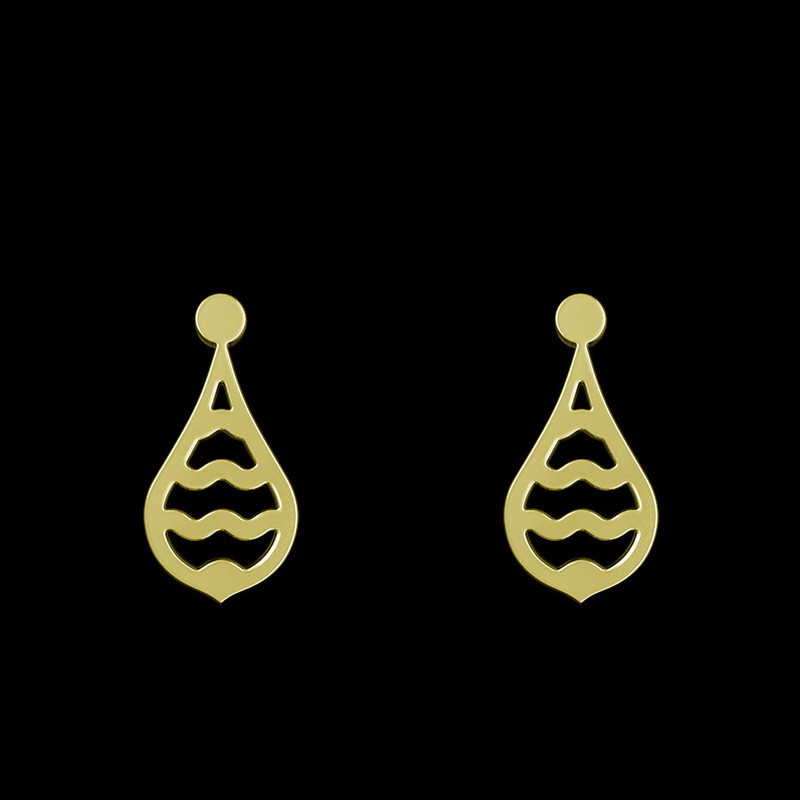 گوشواره طلا 18 عیار زنانه مدوپد مدل اشک کد GA1-11334