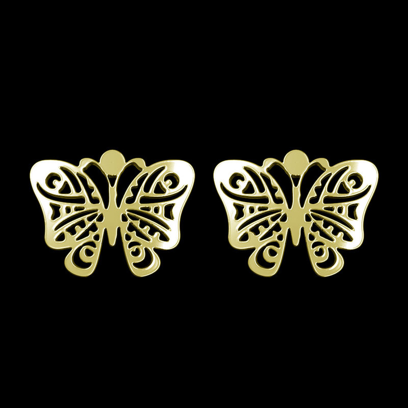 گوشواره طلا 18 عیار زنانه مدوپد مدل پروانه کد GA1-11356