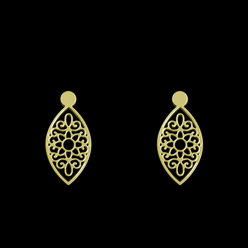 گوشواره طلا 18 عیار زنانه مدوپد مدل اشک کد GA1-11424