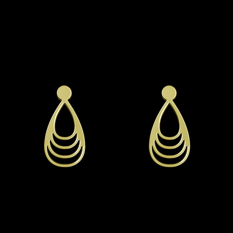 گوشواره طلا 18 عیار زنانه مدوپد مدل اشک کد GA1-11538