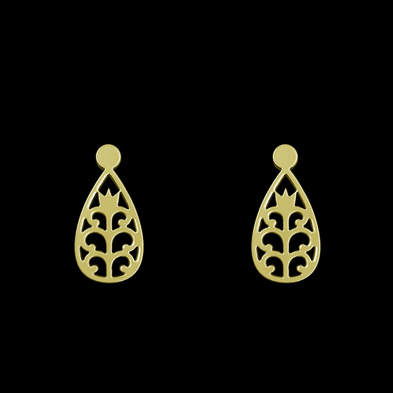 گوشواره طلا 18 عیار زنانه مدوپد مدل اشک کد GA1-11539