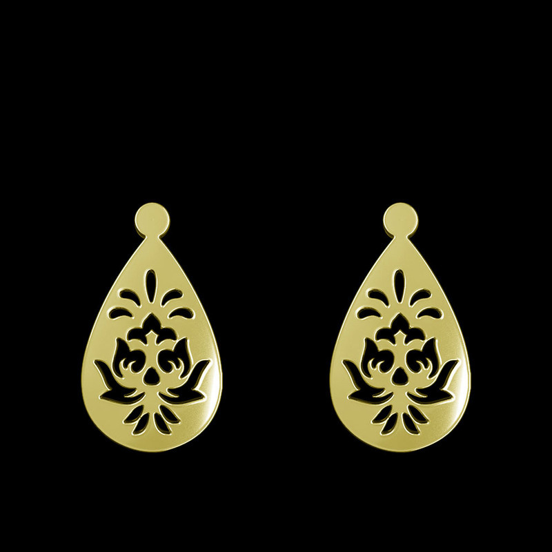 گوشواره طلا 18 عیار زنانه مدوپد مدل اشک کد GA1-11542
