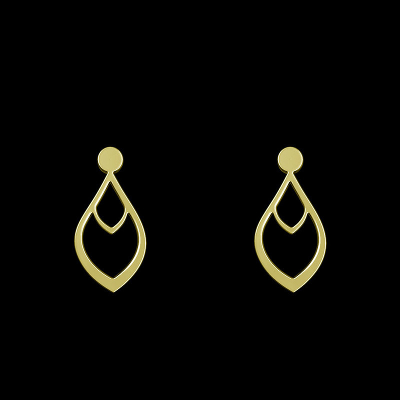 گوشواره طلا 18 عیار زنانه مدوپد مدل اشک کد GA1-11618