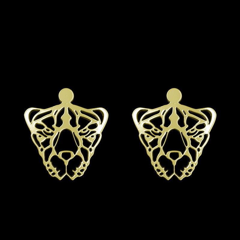 گوشواره طلا 18 عیار زنانه مدوپد مدل ببر کد GA1-11664