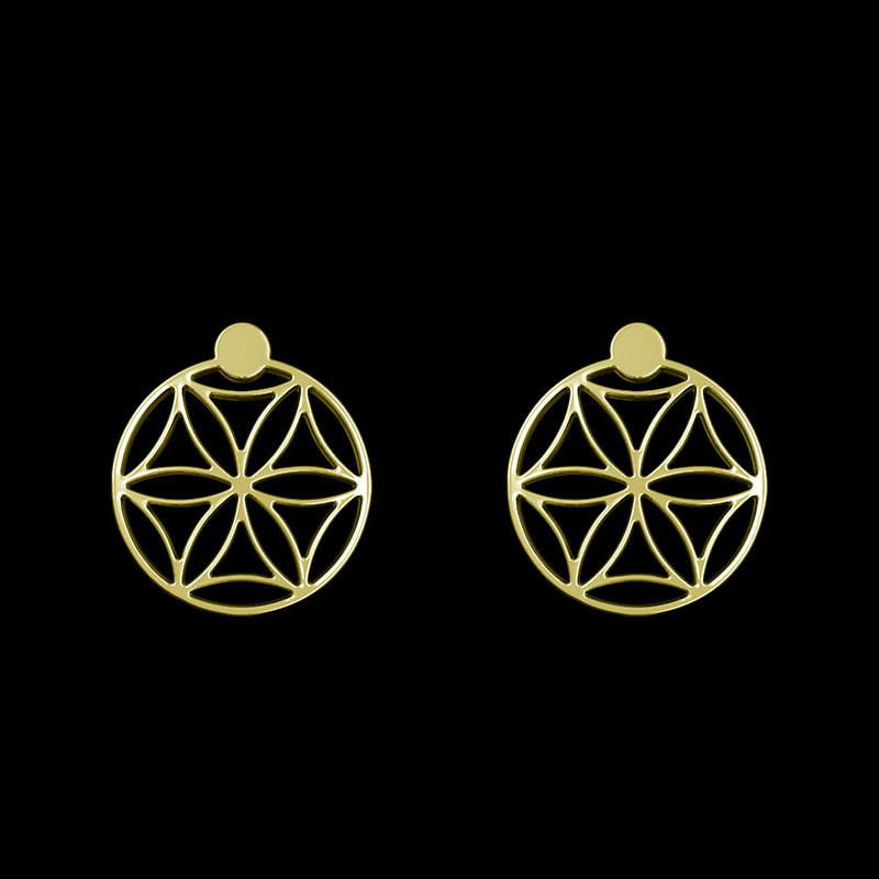 گوشواره طلا 18 عیار زنانه مدوپد مدل ستاره کد GA1-11826