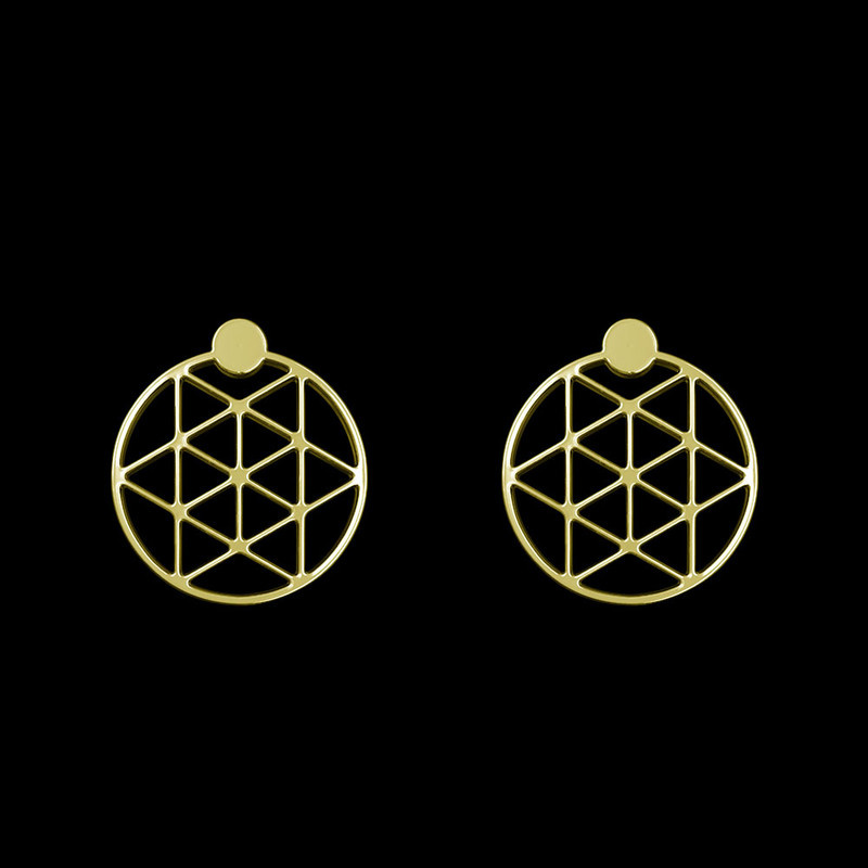 گوشواره طلا 18 عیار زنانه مدوپد مدل ستاره کد GA1-11837