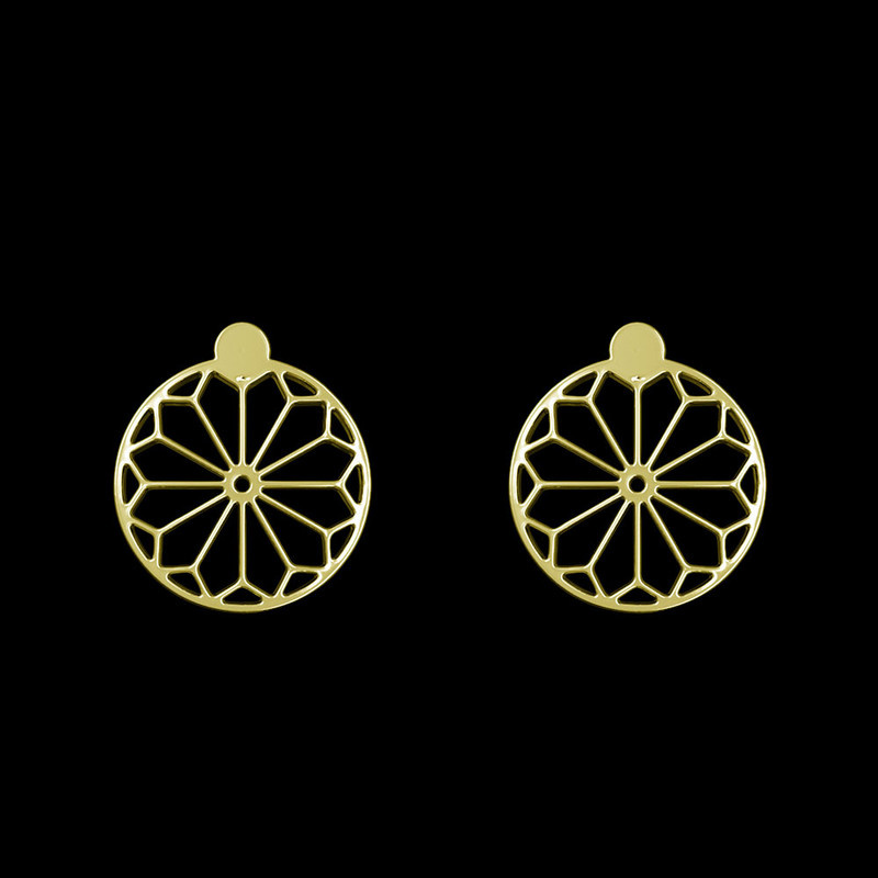 گوشواره طلا 18 عیار زنانه مدوپد مدل دایره کد GA1-11852