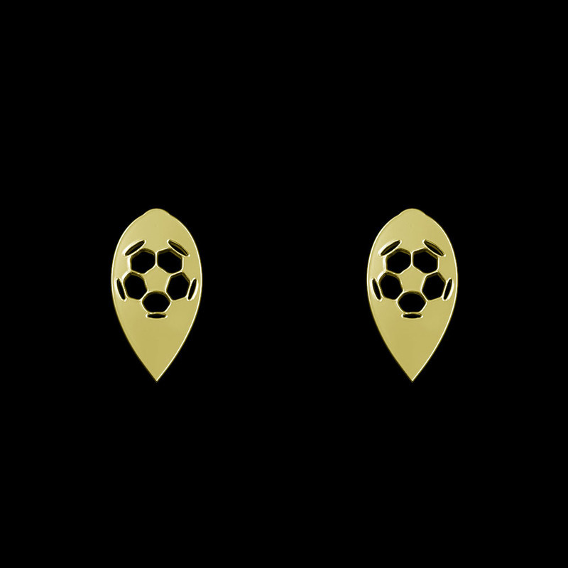 گوشواره طلا 18 عیار زنانه مدوپد مدل توپ فوتبال کد GA1-11865