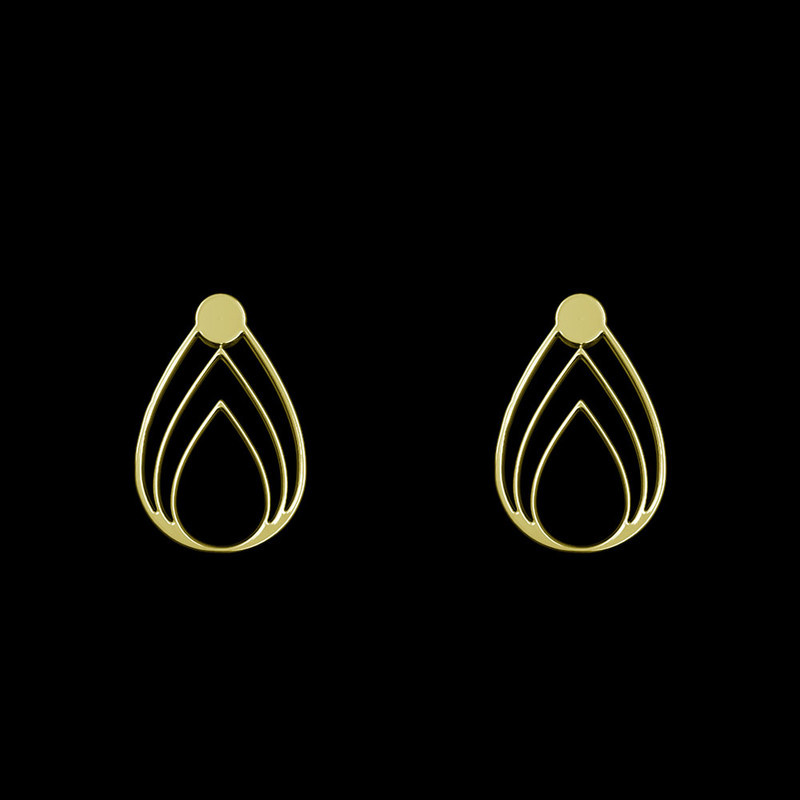 گوشواره طلا 18 عیار زنانه مدوپد مدل اشک کد GA1-11873