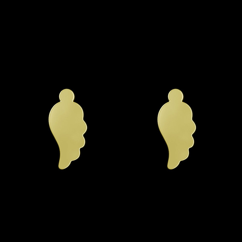 گوشواره طلا 18 عیار زنانه مدوپد مدل بال کد GA1-11908