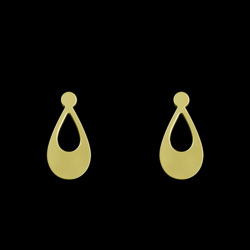 گوشواره طلا 18 عیار زنانه مدوپد مدل هندسی کد GA1-11926