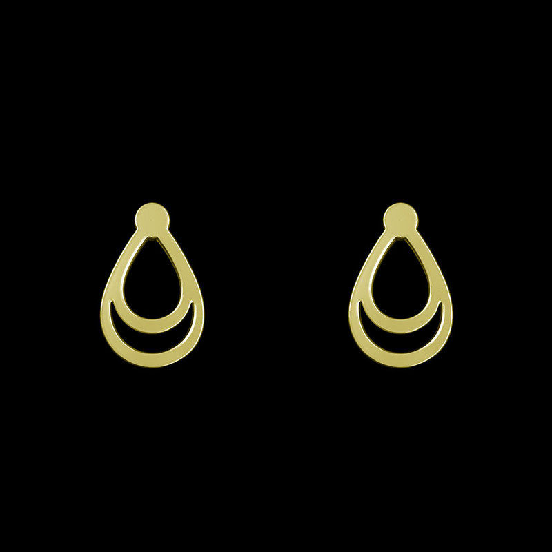 گوشواره طلا 18 عیار زنانه مدوپد مدل اشک کد GA1-11998