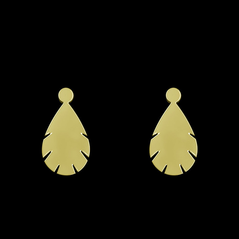 گوشواره طلا 18 عیار زنانه مدوپد مدل اشک کد GA1-12005