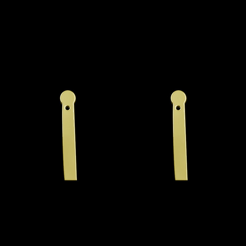 گوشواره طلا 18 عیار زنانه مدوپد مدل مستطیل کد GA1-12010