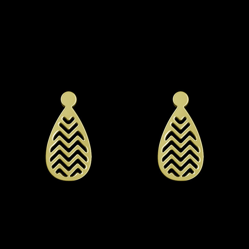 گوشواره طلا 18 عیار زنانه مدوپد مدل اشک کد GA1-12043