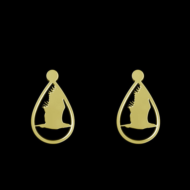 گوشواره طلا 18 عیار زنانه مدوپد مدل پرنده کد GA1-12253