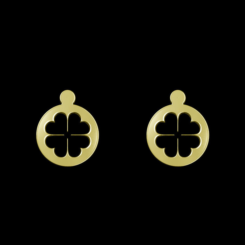 گوشواره طلا 18 عیار زنانه مدوپد مدل گل کد GA1-12454