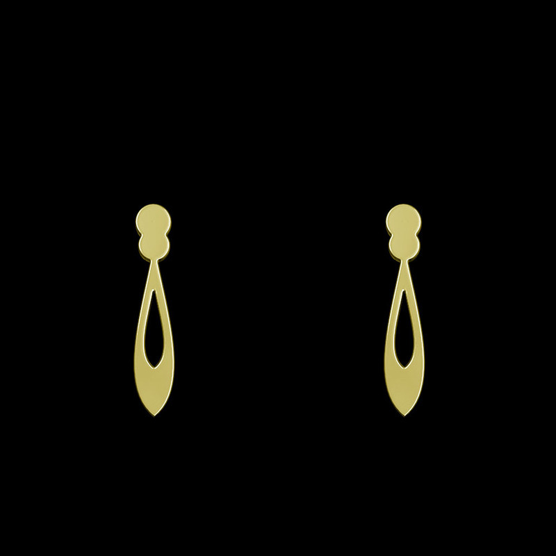 گوشواره طلا 18 عیار زنانه مدوپد مدل اشک کد GA1-12539