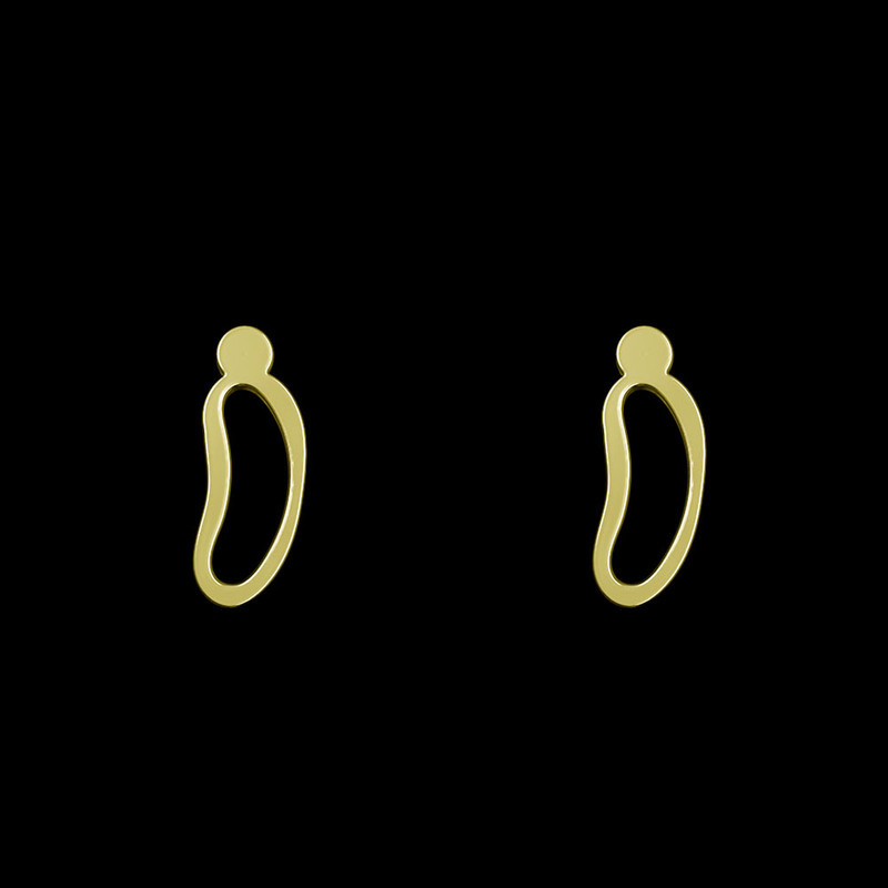 گوشواره طلا 18 عیار زنانه مدوپد مدل حلقه کد GA1-12583